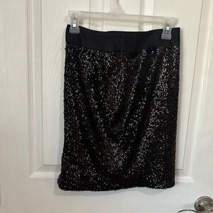 The Limited Black Sequin Skirt NWT